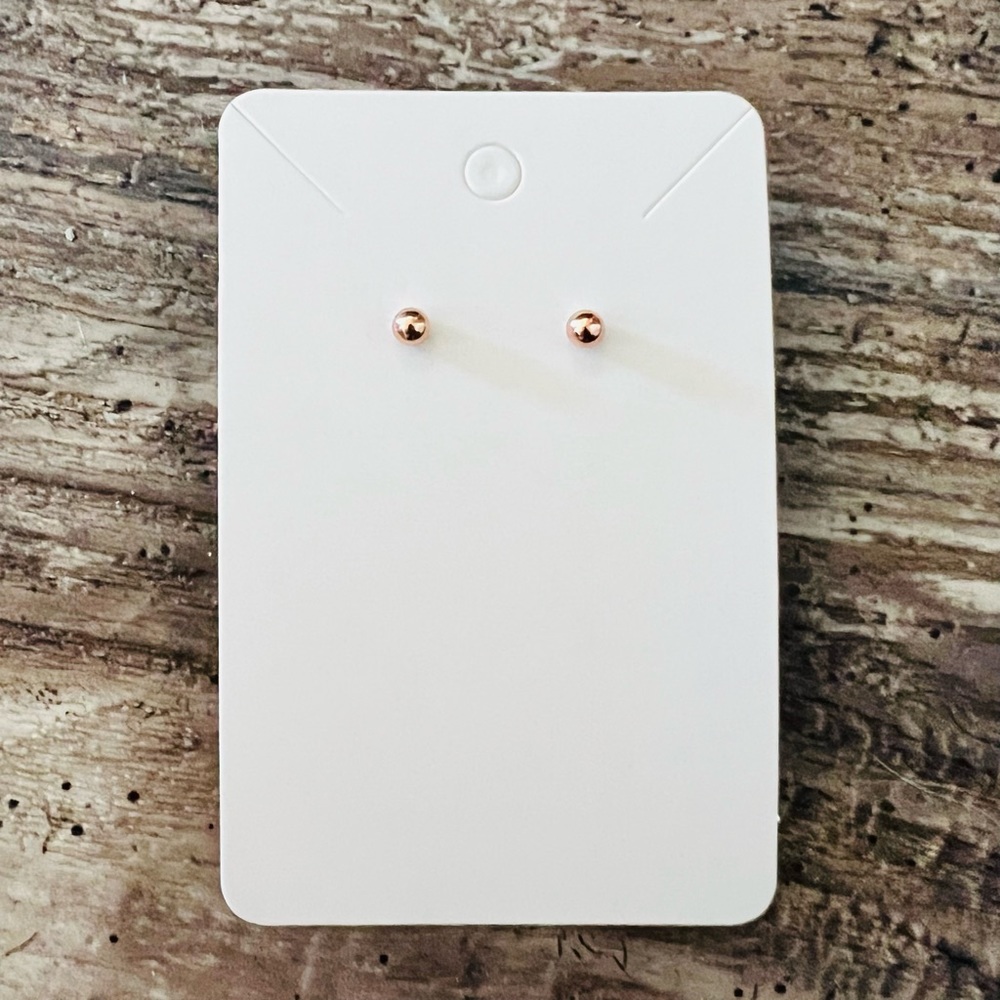 Rose Gold Ball Stud Earrings